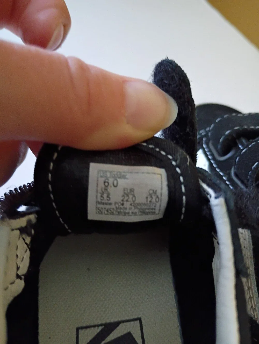Toddler Vans Black and White Velcro Sneakers